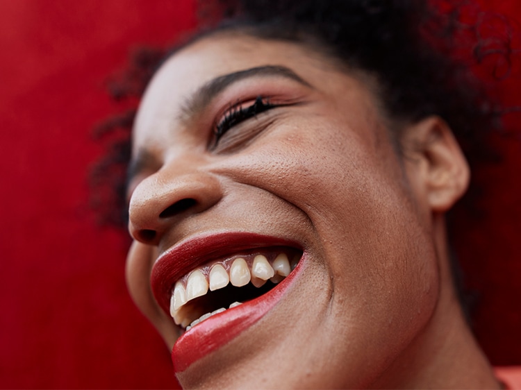 Afro Woman smiling