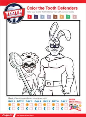 Color the Tooth Defenders