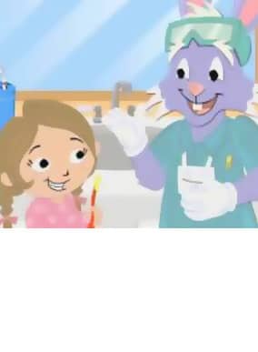 dr. bunny and a girl cartoon