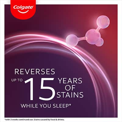 Reverses up to 15 years of stains while you sleep Reverses up to 15 years of stains while you sleep
