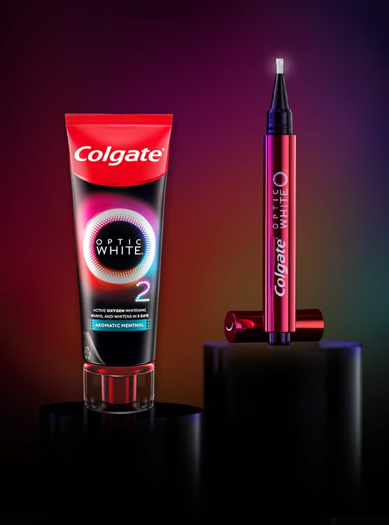 Colgate Optic White O2 Teeth Whitening Pen and Colgate Optic White O2 Whitening Toothpaste