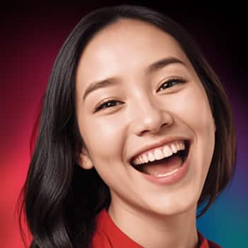 Woman smiling with her white teeth Woman smiling with her white teeth