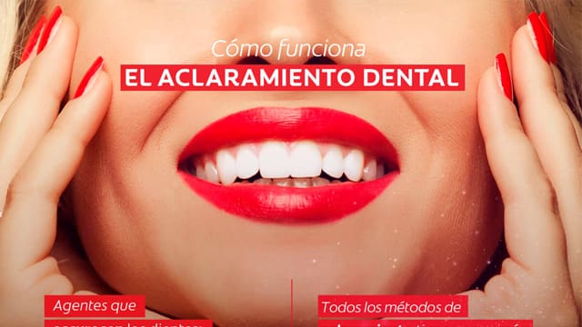 Mujer sonriendo con labial rojo