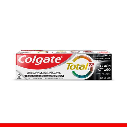 colgate total 12 carbón activado 120ml