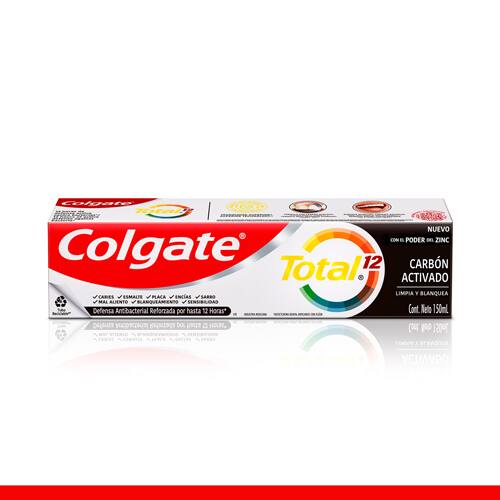 crema dentral colgate total 12 carbon activado 