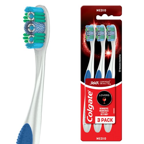 Cepillo Dental Colgate 360° Luminous White Lovers