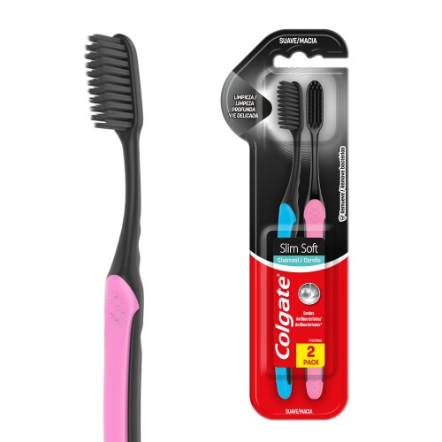 Cepillo Dental Colgate Slimsoft Black