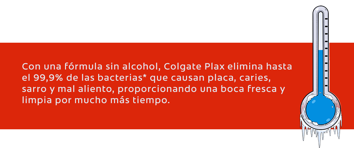 Colgate Plax con una fórmula sin alcohol