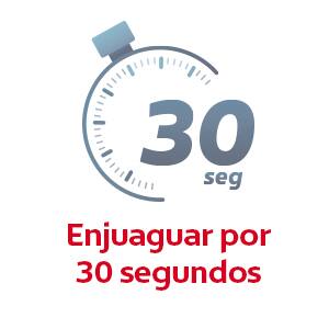 Enjuague por 30 segundos Enjuague por 30 segundos