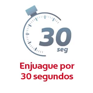 Enjuague por 30 segundos Enjuague por 30 segundos