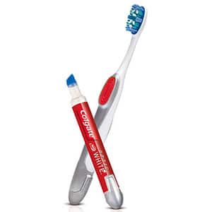 عملية حسابية مقص هلع  فرشاة أسنان كولجيت 360 أوبتيك وايت + قلم التبييض