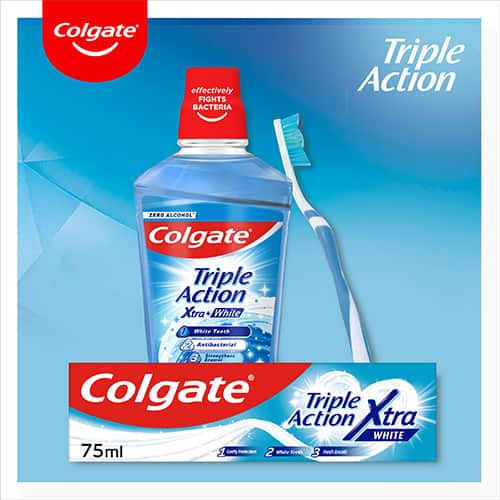 Colgate triple action mouthwash packshot