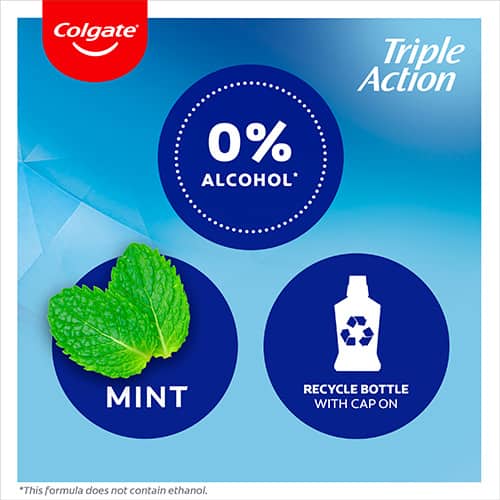 Mint flavor, 0 alcohol, recycle bottle