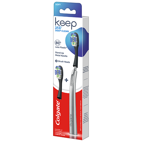 Colgate<sup>®</sup> Keep 360 Deep Clean Toothbrush Starter Pack Grey