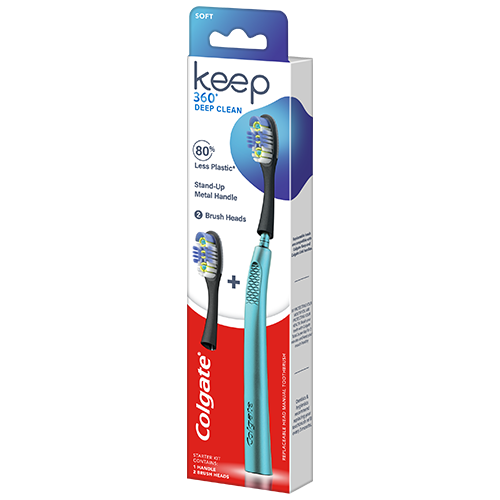 Colgate<sup>®</sup> Keep 360 Deep Clean Toothbrush Starter Pack turquoise