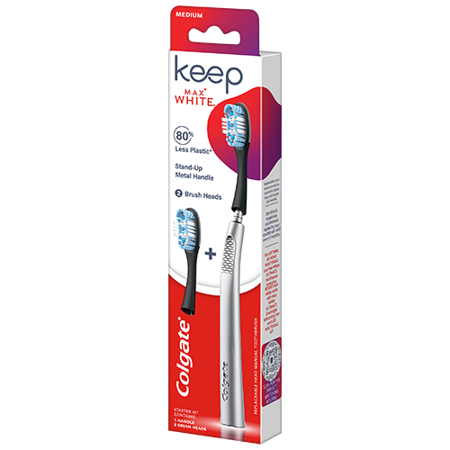 Colgate<sup>®</sup> Colgate Keep Max White Toothbrush grey