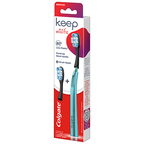 Colgate Keep Max White Toothbrush Turquoise