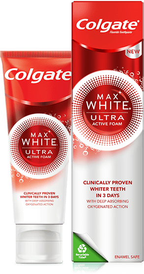 Buy Colgate Max White Ultra Active Foam Whitening Toothpaste (50ml) cheaply
