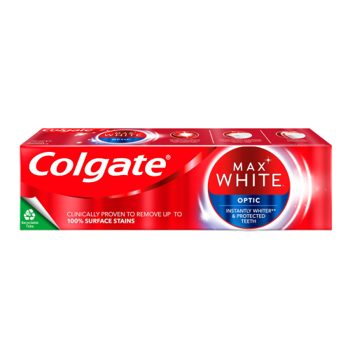 Colgate Max White Charcoal Toothpaste 75ml Teeth Whitening Toothpaste  Clinically Proven Formula Removes Up to 100