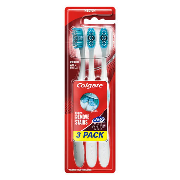 Colgate<sup>®</sup> 360 Max White Medium Toothbrush 3 Pack