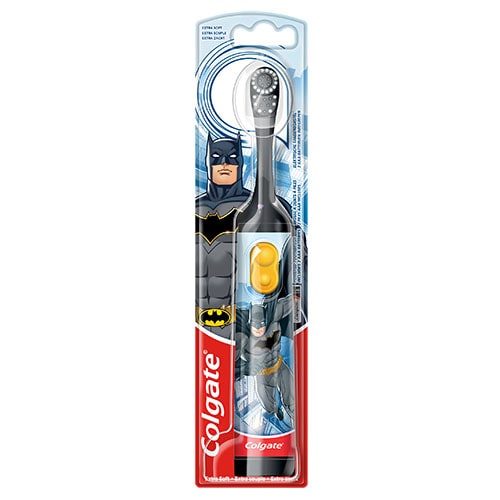 Colgate<sup>®</sup> Kids Batman Extra Soft Battery Toothbrush 3+ Years