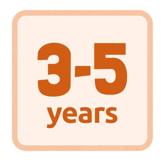 3-5 years