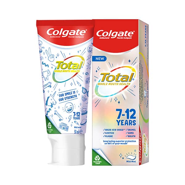 Colgate<sup>®</sup> Total Kids 7-12 Years Delicate Mint Toothpaste 50ml