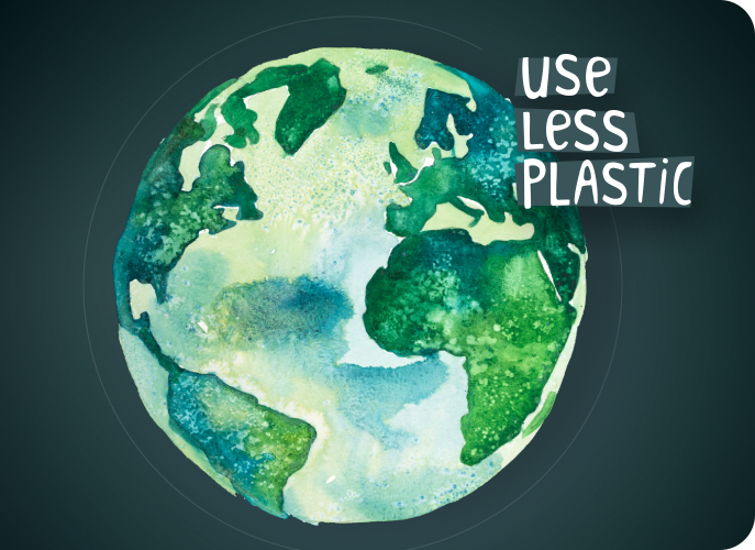 use less plastic earth globe