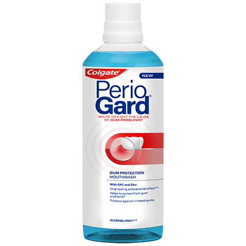 Packshot of PerioGard Gum Care mouthwash