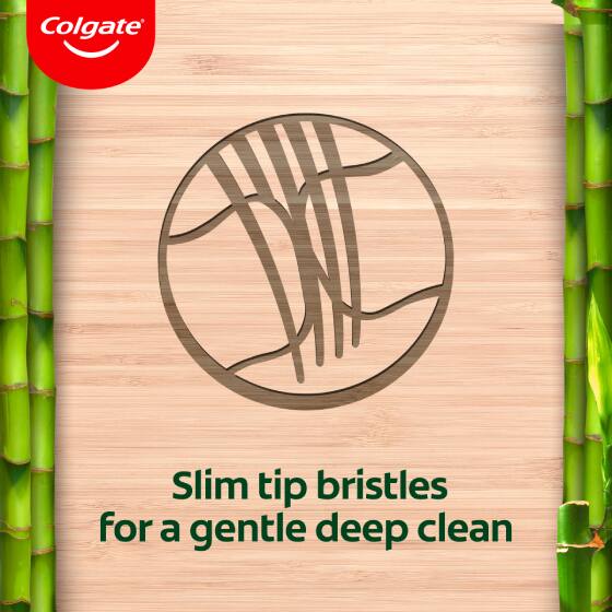 Slim tip bristles for a gentle deep clean