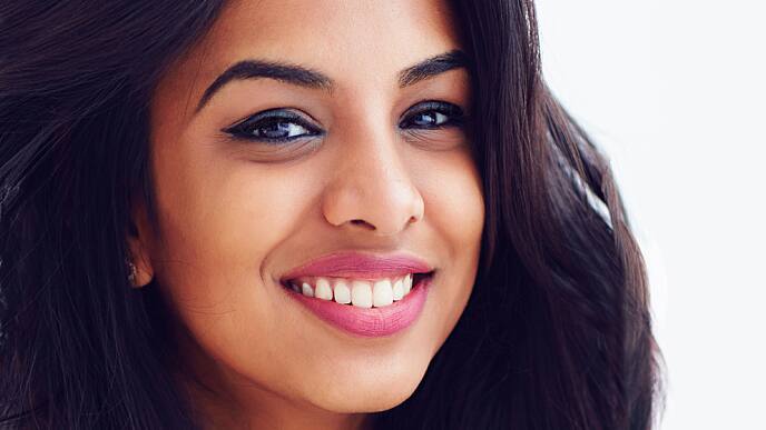 woman with newly cleaned teeth