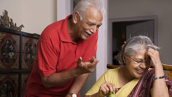 Couple having a conversation