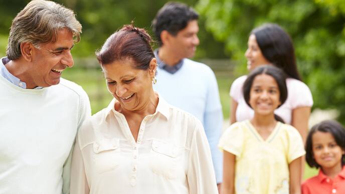 Indian family having fun