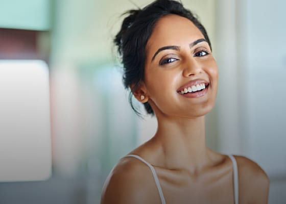 young woman whiter smile