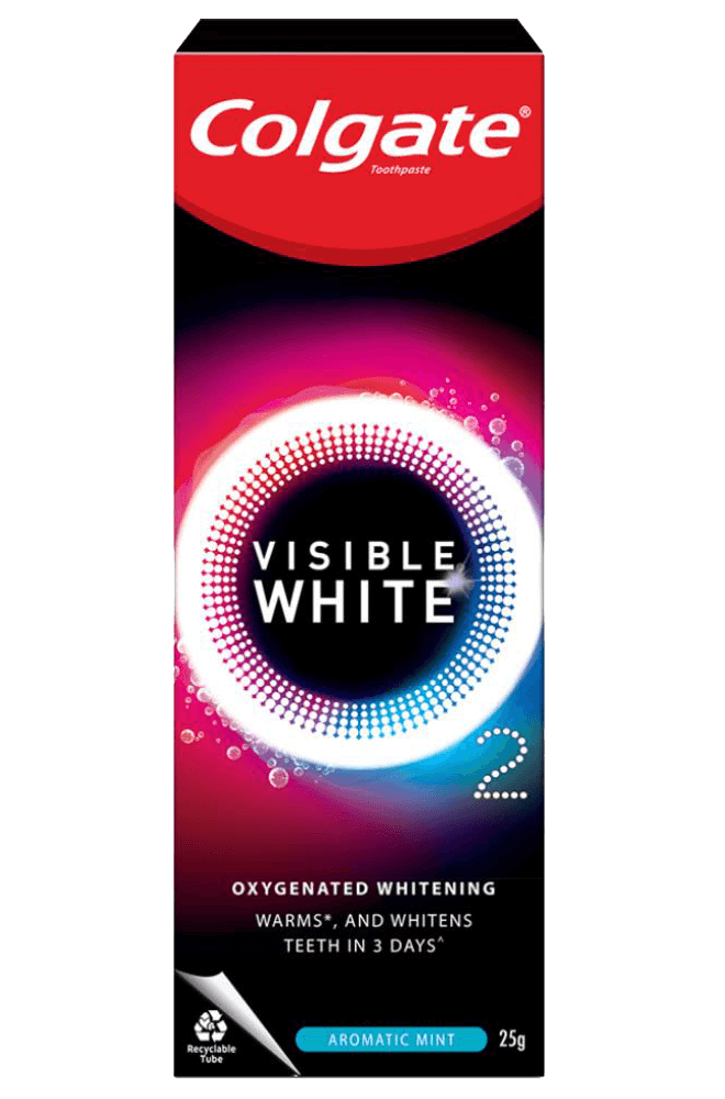 Colgate visible white o2 aromatic mint toothpaste
