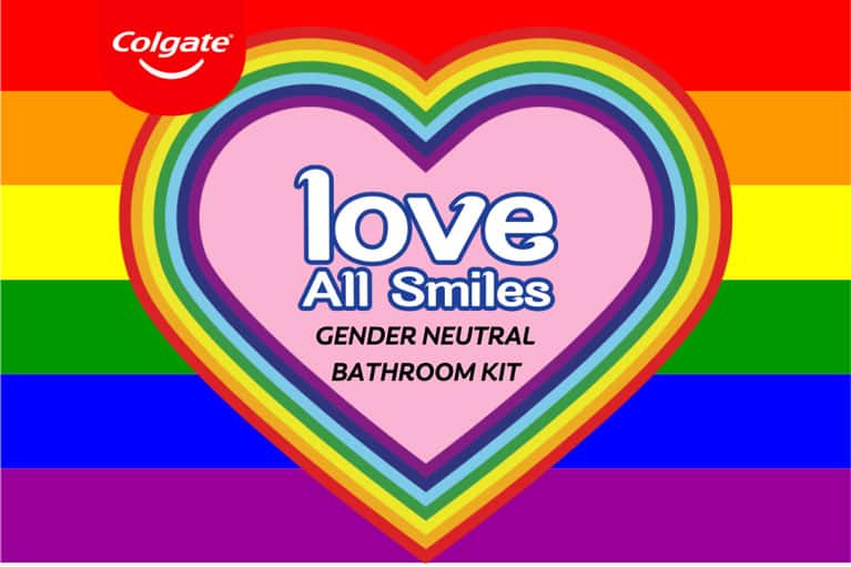 Love all smiles heart shape