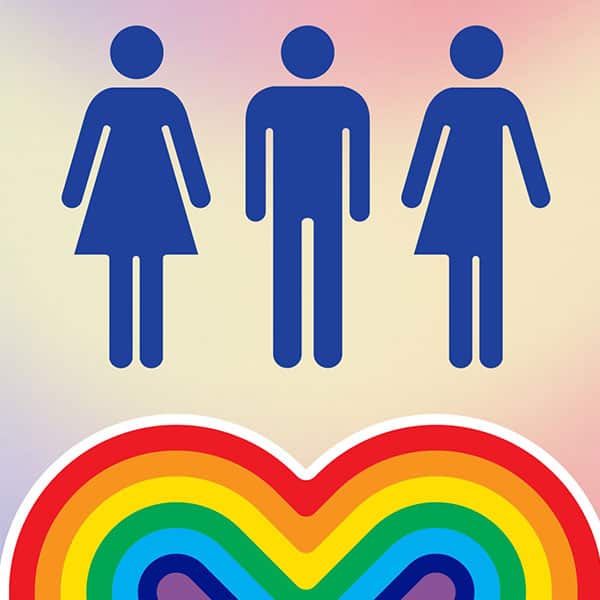All gender door vinyl