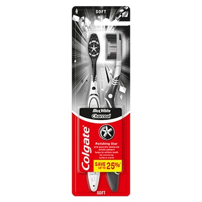 Colgate® Max White charcoal toothbrush