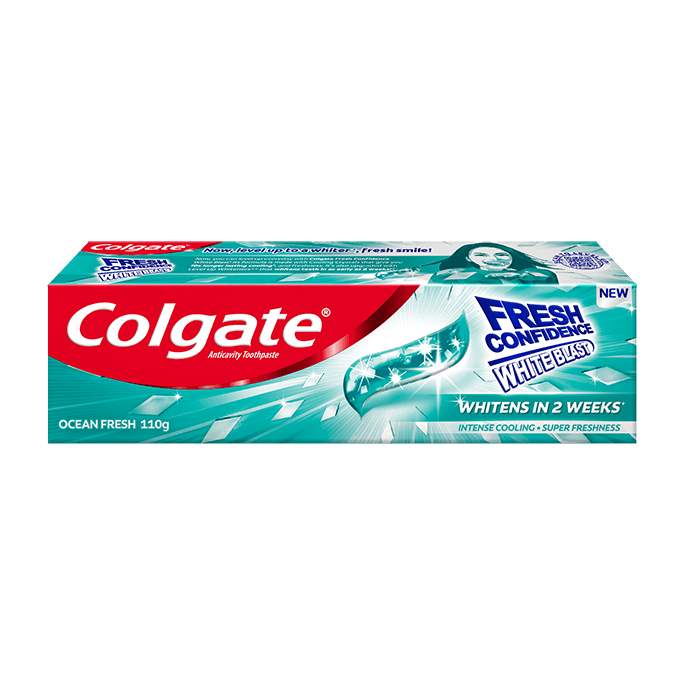 Colgate Fresh Confidence White Blast: Intense Cooling + Super Freshness Colgate Fresh Confidence White Blast: Intense Cooling + Super Freshness