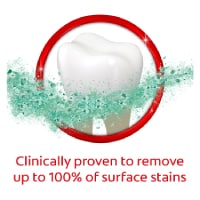 Clinically proven to remove surface stains