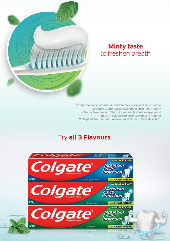 Colgate® Maximum Cavity Protection Icy Cool Mint Flavour