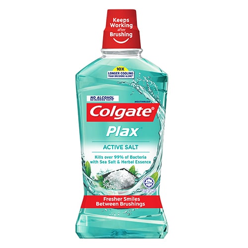 Colgate<sup>®</sup> Mouthwash Plax Active Salt