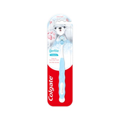 Colgate Gentle Kids Fluffy Paw Toothbrush | A fun and comfort toothbrush with cat and bear's animal paw