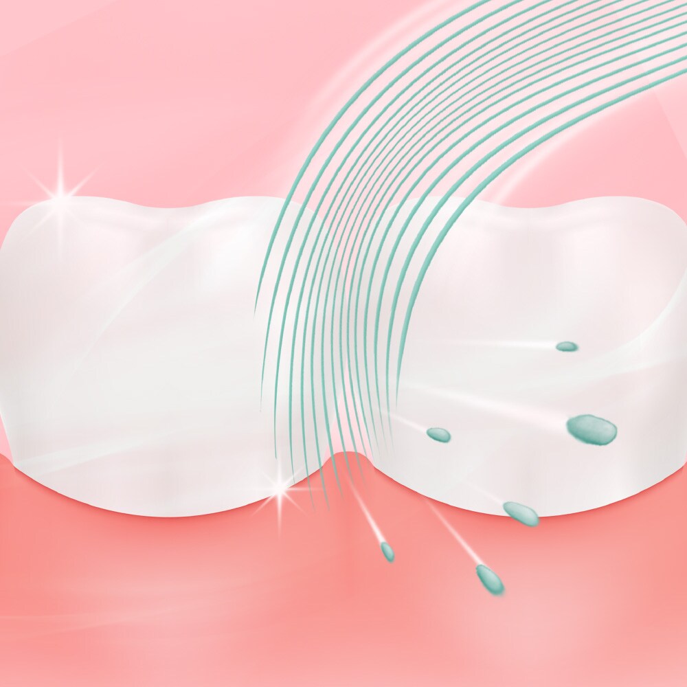 Particles in between teeth removed