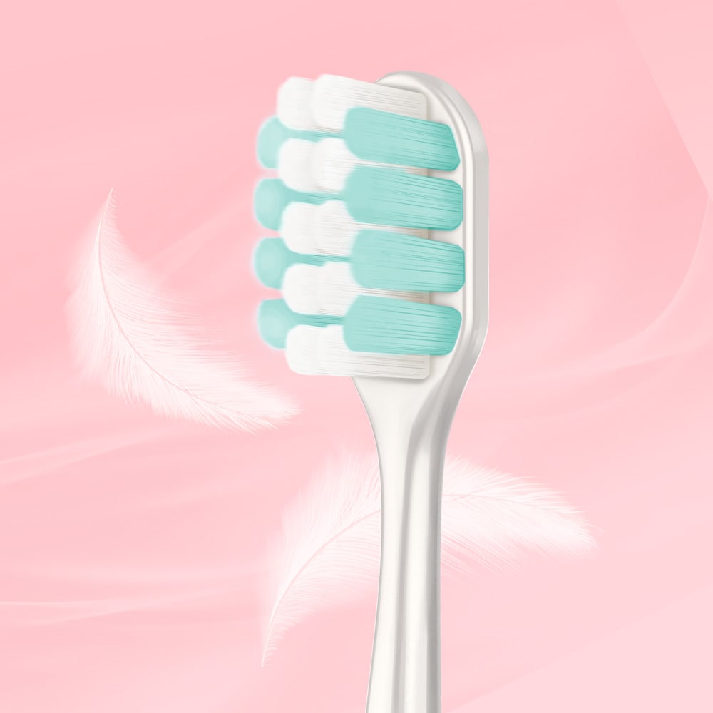 Close-up of toothbrush head