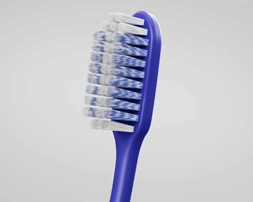 Toothbrush head with U-shaped bristles