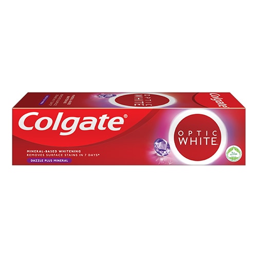 Colgate<sup>®</sup> Optic White<sup>™</sup> Dazzle Plus Mineral Whitening Toothpaste