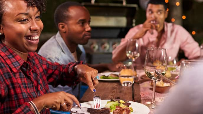 friends eating together