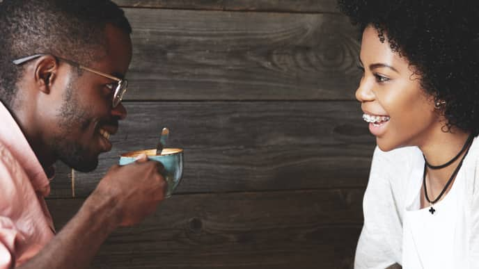 Woman drinking coffee