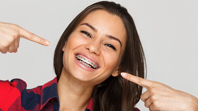 Woman with braces